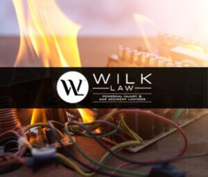 faulty electrical equipment on fire in a residential household