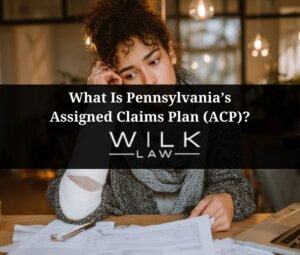 Woman without insurance after a car accident with her arm in a cast illustrating what is Pennsylvanias assigned claims plan