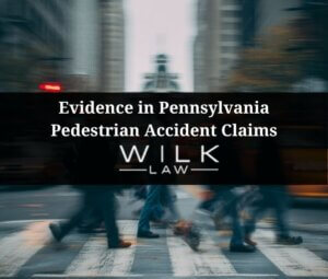Pedestrians in a crosswalk in Philadelphia illustrating the importance of evidence in pedestrian accident claims in Pennsylvania
