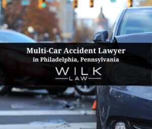 Car accident involving multiple vehicles in Philadelphia, Pennsylvania