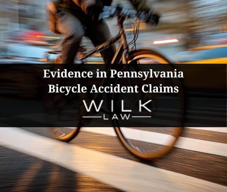 Bicyclist in a crosswalk in Philadelphia, Pennsylvania