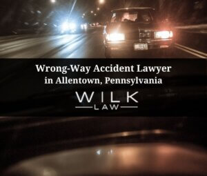 Impaired driver going the wrong-way on a one way street in Allentown, Pennsylvania