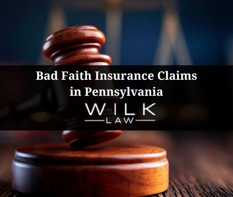 Judges mallet in a courtroom illustrating bad faith insurance claims in Pennsylvania