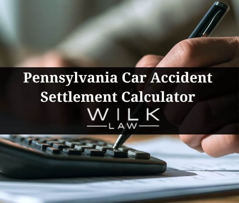 Car accident victim using a car accident settlement calculator in Pennsylvania